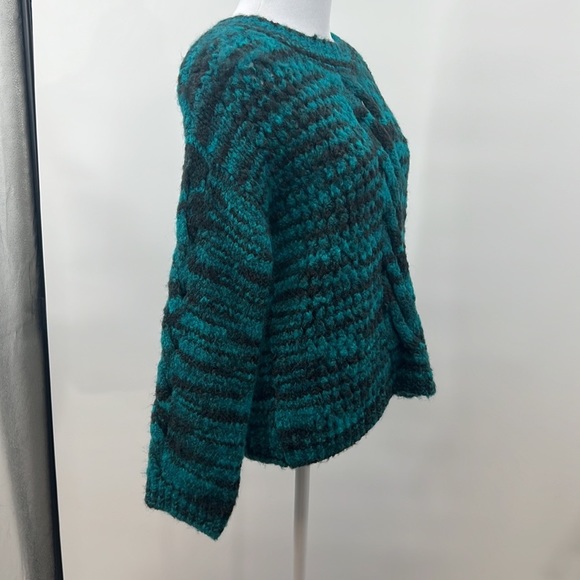SITA MURT Sweater Women 36 Blue Rent The Runway Stripe Cable Knit Anthropologie - Picture 8 of 15